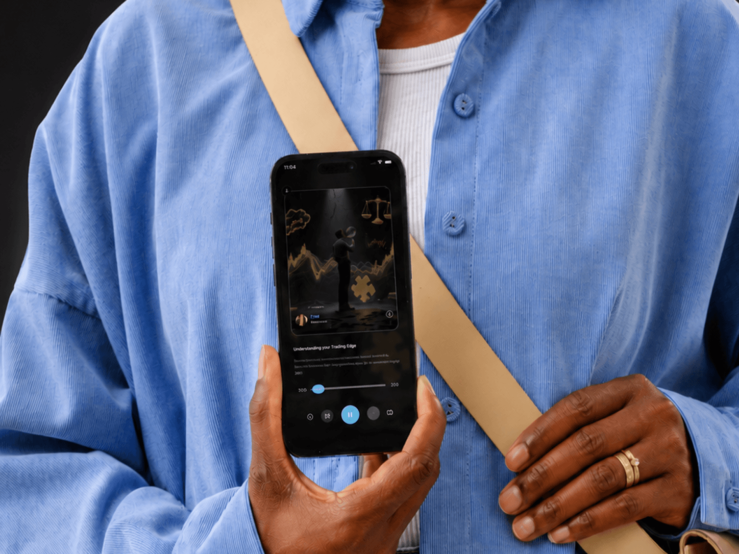 Trader365, Audio player — guided meditation in session.