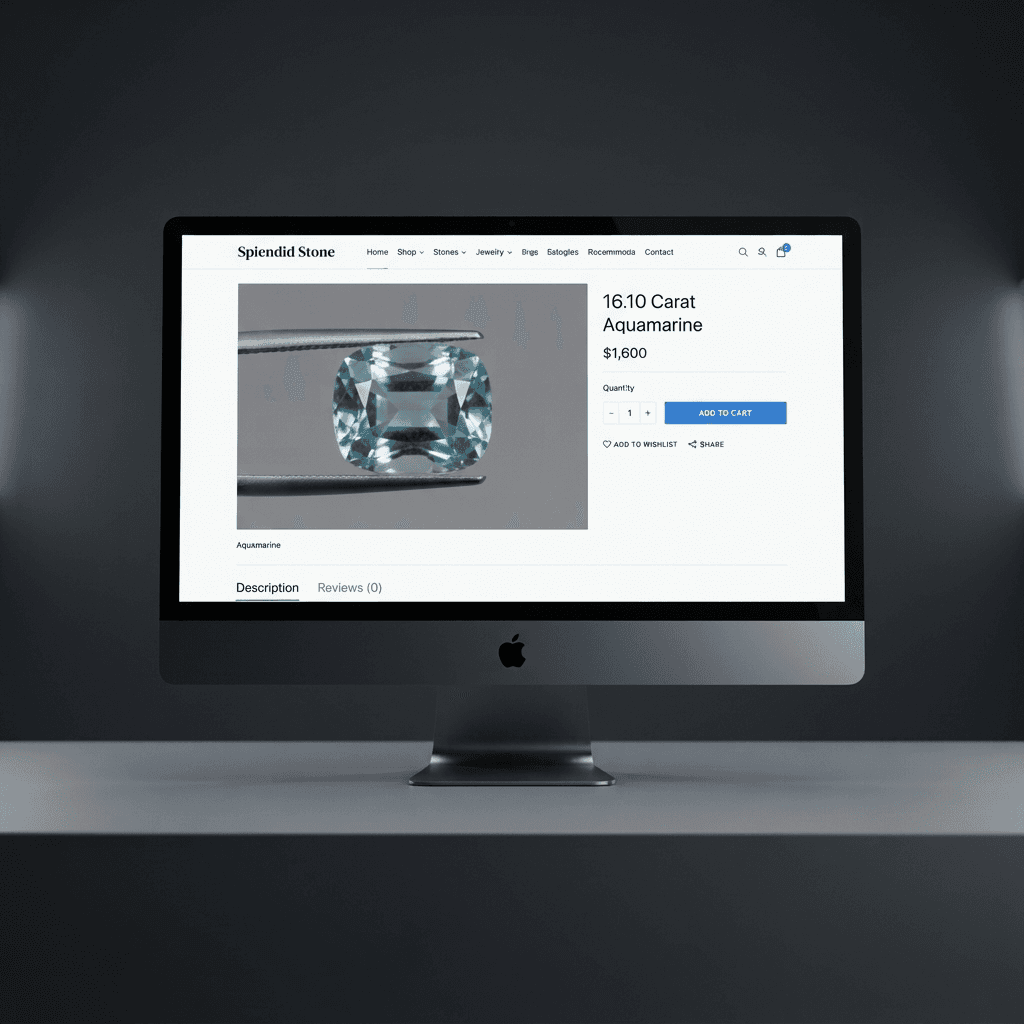 Splendid Stones, Homepage hero — luxury gemstone collections and featured precious sets.
