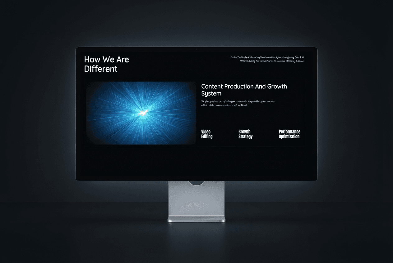 Evolve Studios Inc., Service breakdown — AI marketing transformation and strategic services.