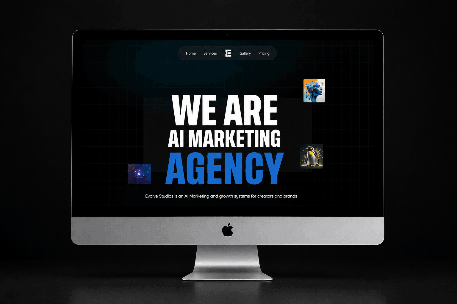 Evolve Studios Inc., A high-performance digital platform and brand architecture for an AI-focused marketing transformation and creative studio.