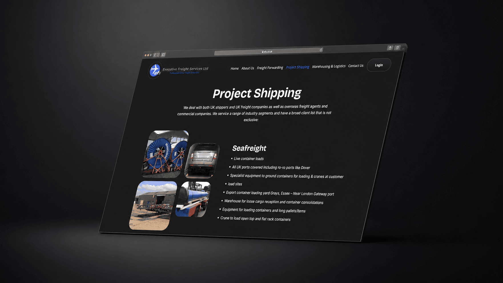 Executive Freight Services, Project Shipping — ATA Carnet, hazardous, oversized.
