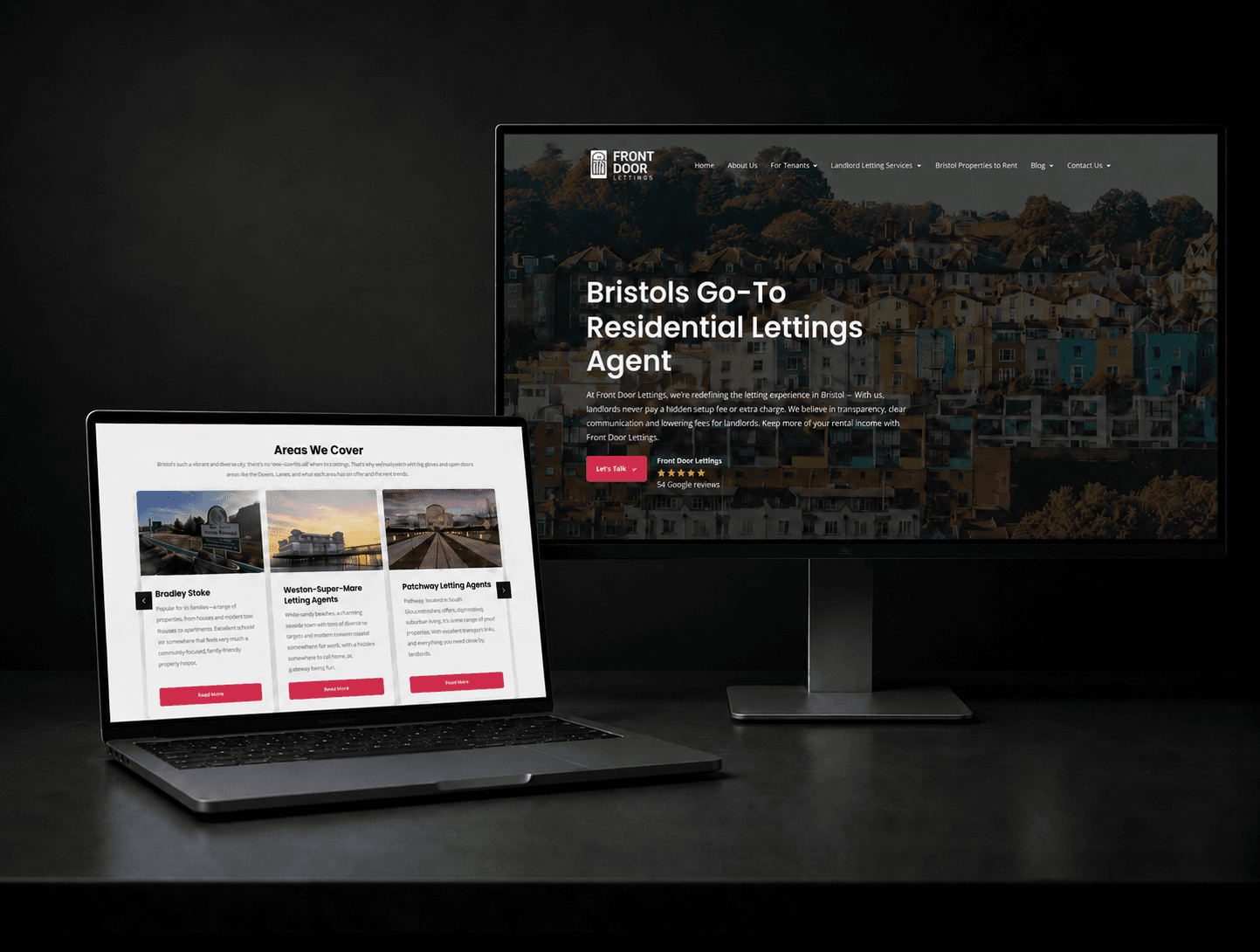 Front Door Lettings, A WordPress website for Front Door Lettings, built to turn landlord interest, tenant enquiries and local property searches into clear conversion paths.