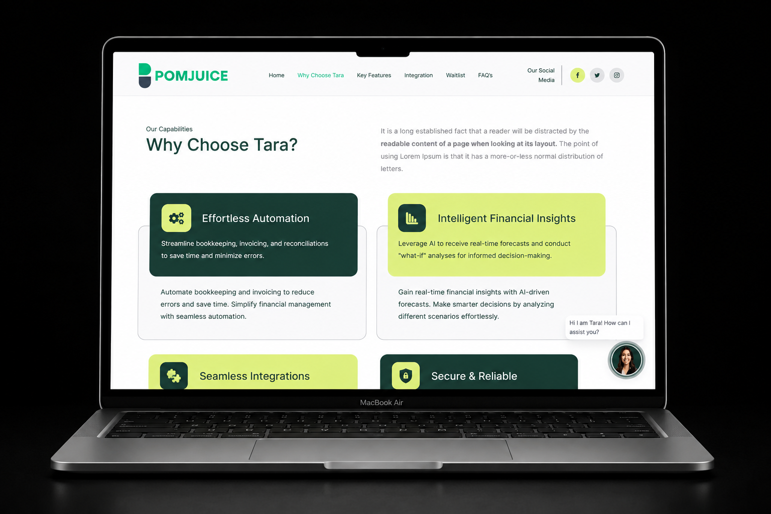 Tara AI, An AI-powered financial automation platform for startup founders and SMB owners, featuring automated transaction categorization, real-time dashboards, and scenario planning.