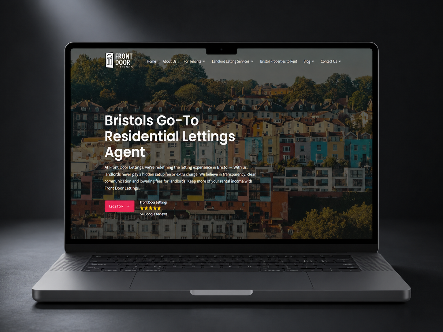 Front Door Lettings, A WordPress website for Front Door Lettings, built to turn landlord interest, tenant enquiries and local property searches into clear conversion paths.